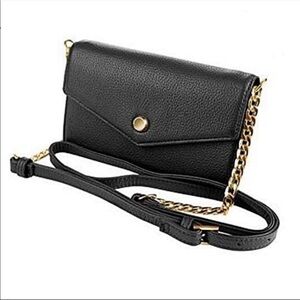 Stella and Max - black pebbled leather crossbody